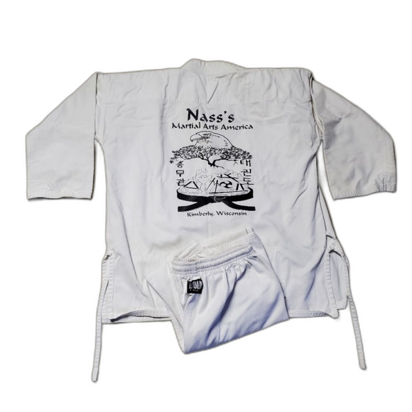 Bold Karate Gi Uniform Nass's Martial Arts Kimberly Wisconsin Eagle - Picture 1 of 8